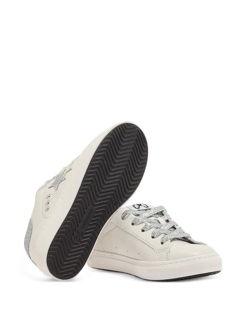 2 Star Kids Sneakers met ster applicatie Wit