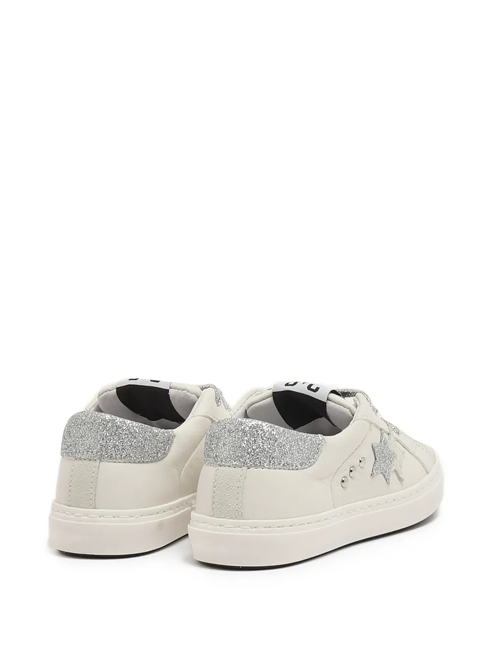 2 Star Kids Sneakers met ster applicatie Wit