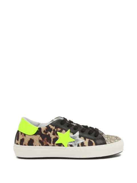 2 Star Kids leopard-print sneakers