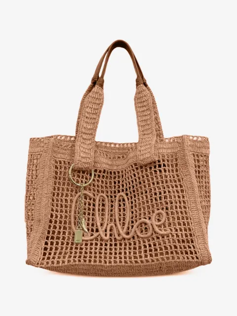 Chloé openwork logo tote bag