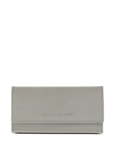 Paul & Shark fin-embossed leather keychain