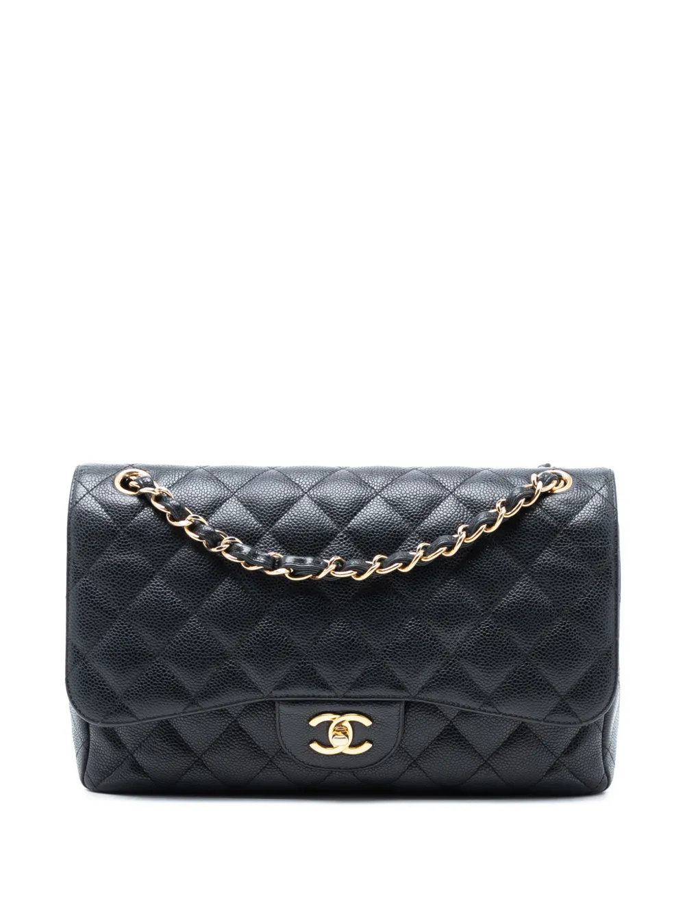 CHANEL Pre-Owned 2011 Jumbo Classic Caviar Double Flap shoulder bag - Nero