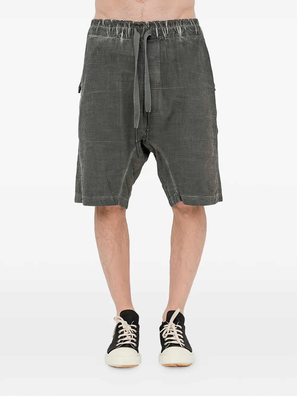 69 BY ISAAC SELLAM drawstring-fastening shorts - Grigio