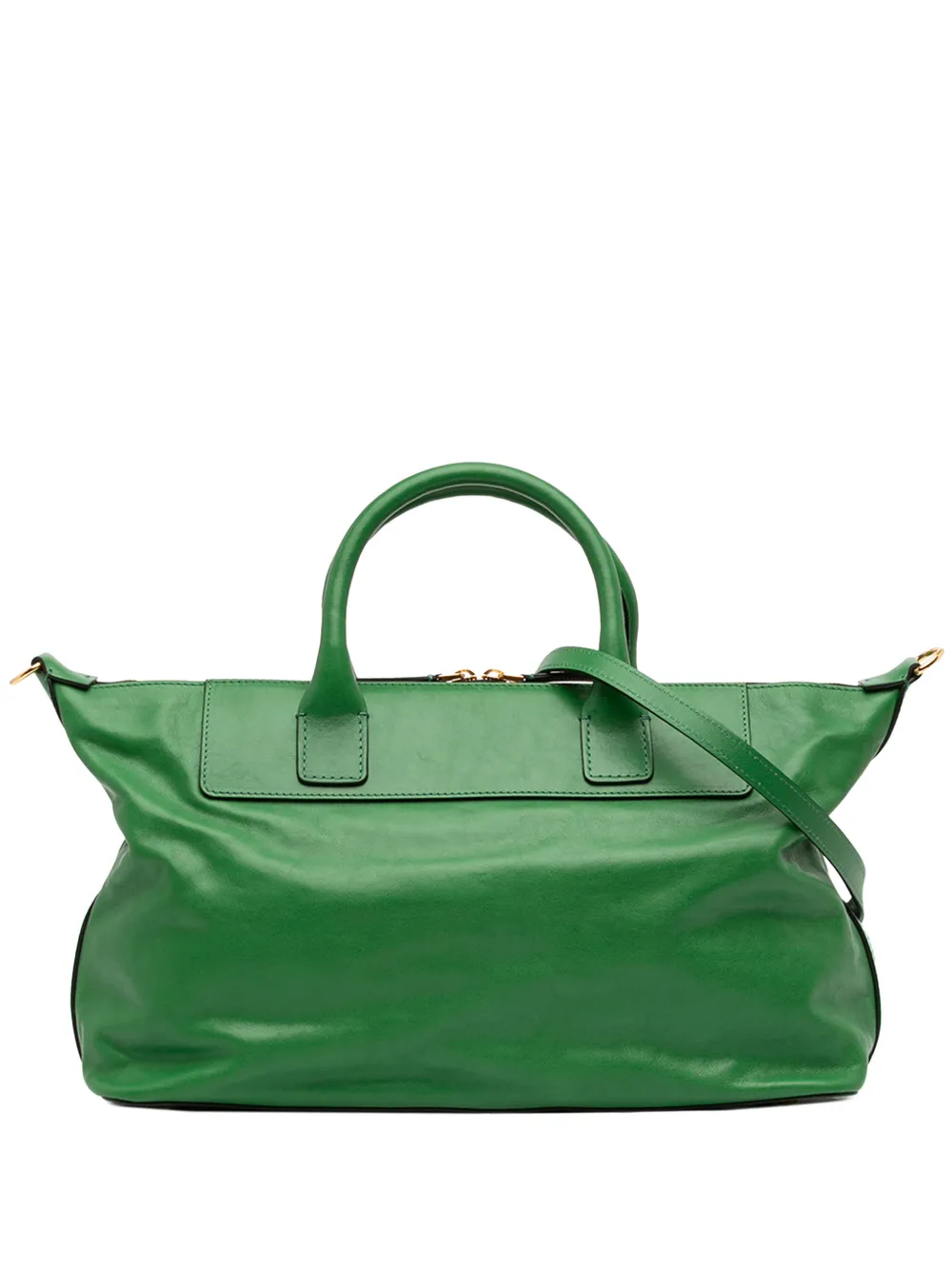 Marni Pre-Owned 2010-2025 Leather Top Handle Zip satchel - Verde