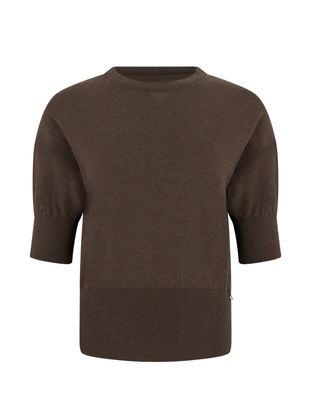 Herno fine-knit short-sleeve top - Marrone
