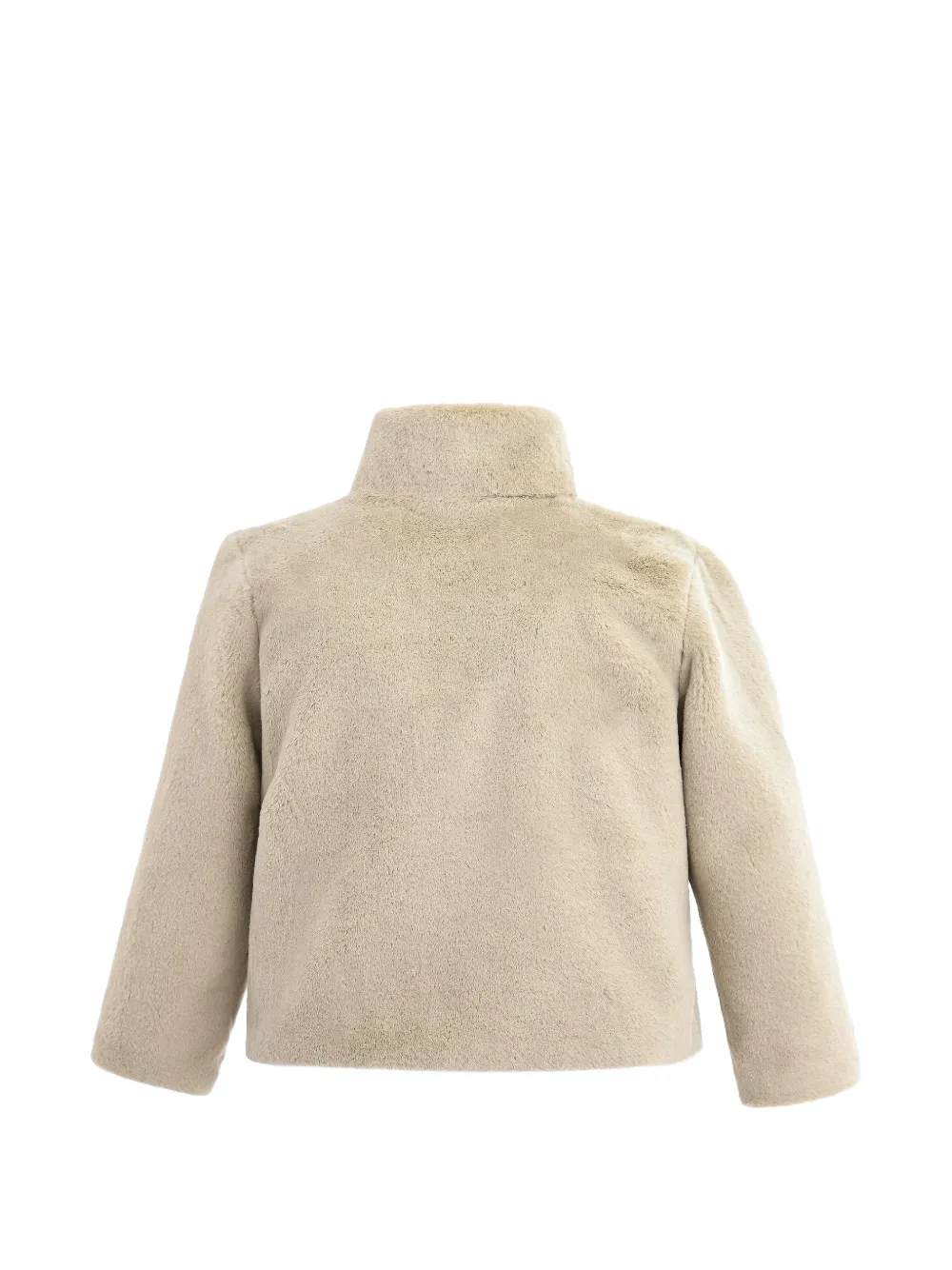  Tulleen Plush Asymmetrical Coat - Neutrals 