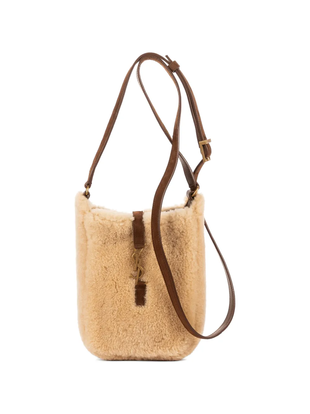 Saint Laurent Pre-Owned 5 à 7 shearling cross body bag - Toni neutri