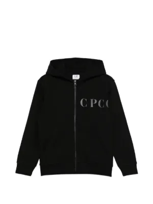 C.P. Company Kids Goggles-detail zip-up Hoodie | Black | FARFETCH