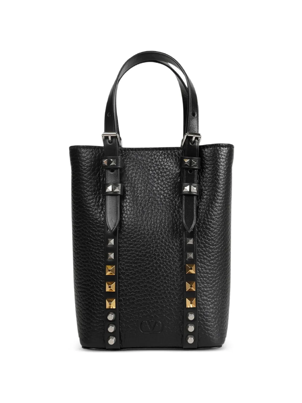 Valentino Garavani mini Rockstud leather tote bag - Nero