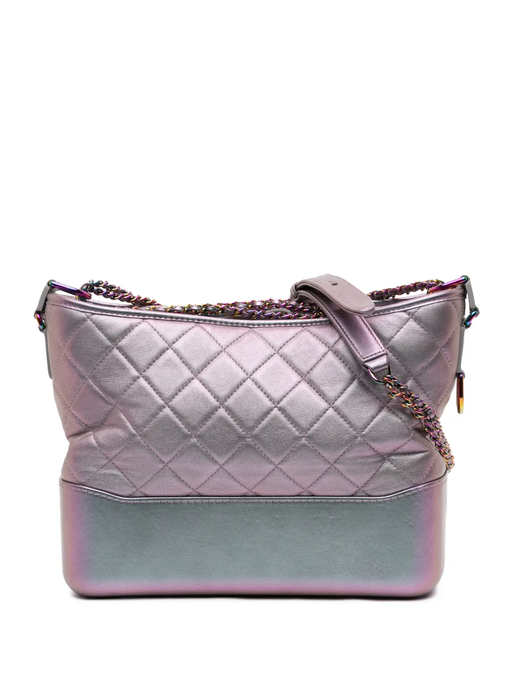 CHANEL Pre-Owned 2017-2018 Medium Iridescent Calfskin Gabrielle crossbody bag - Viola