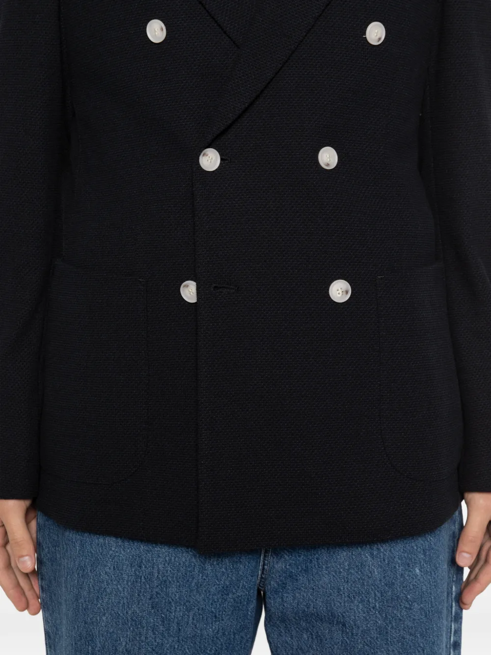 BOSS Blazer met dubbele rij knopen Blauw
