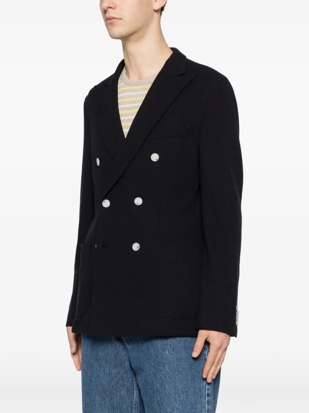 BOSS Blazer met dubbele rij knopen Blauw