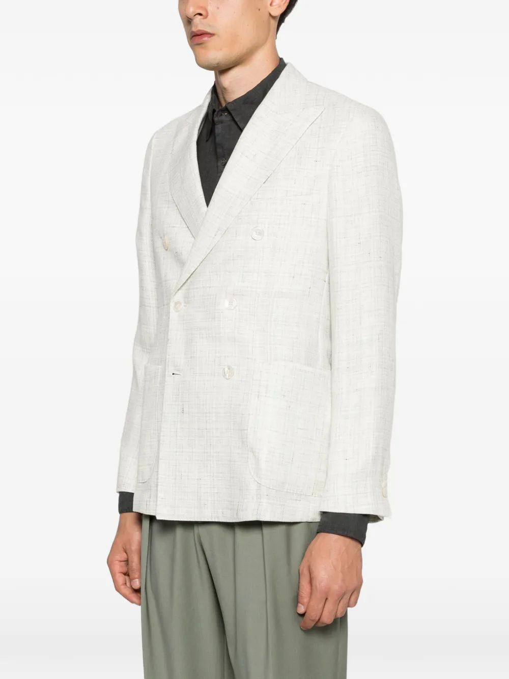  Boss Double-breasted Blazer - Neutrals 