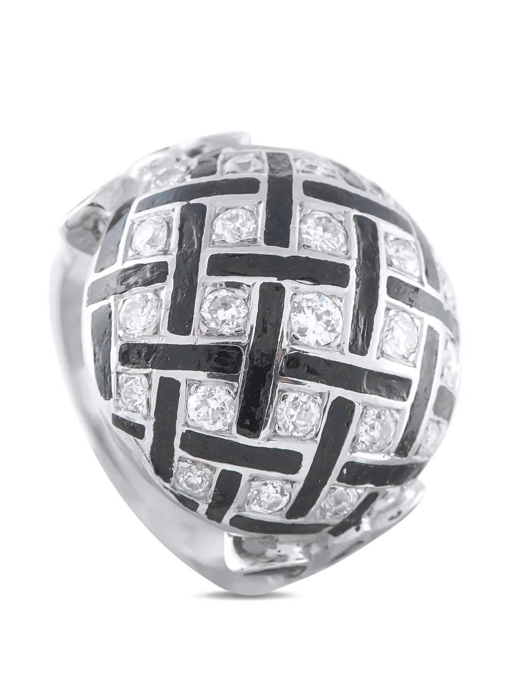 LB Exclusive lattice diamond ring - Argento