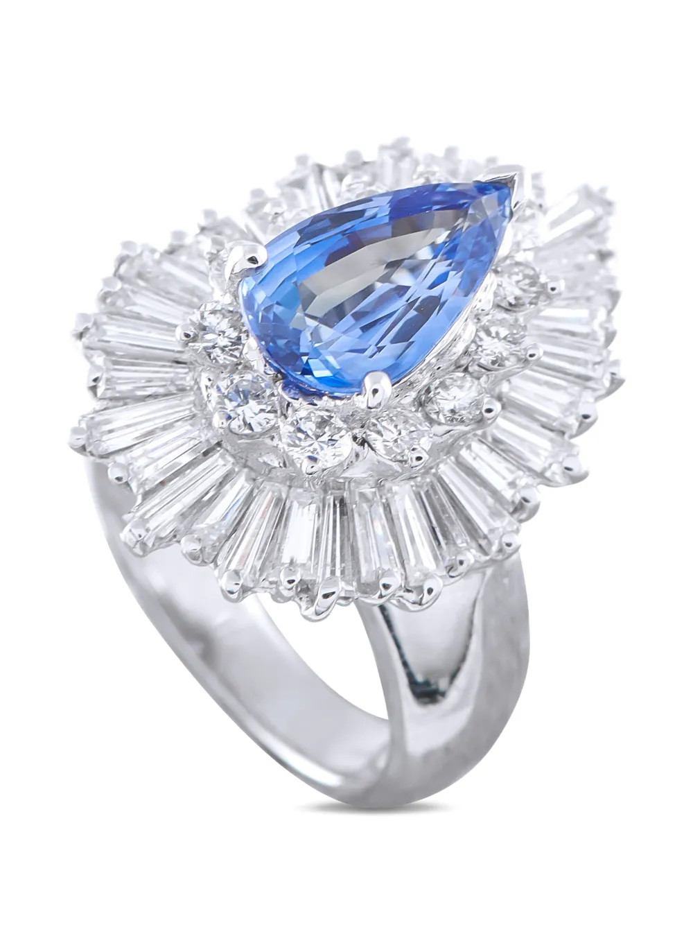 LB Exclusive embellished diamond sapphire ring - Argento