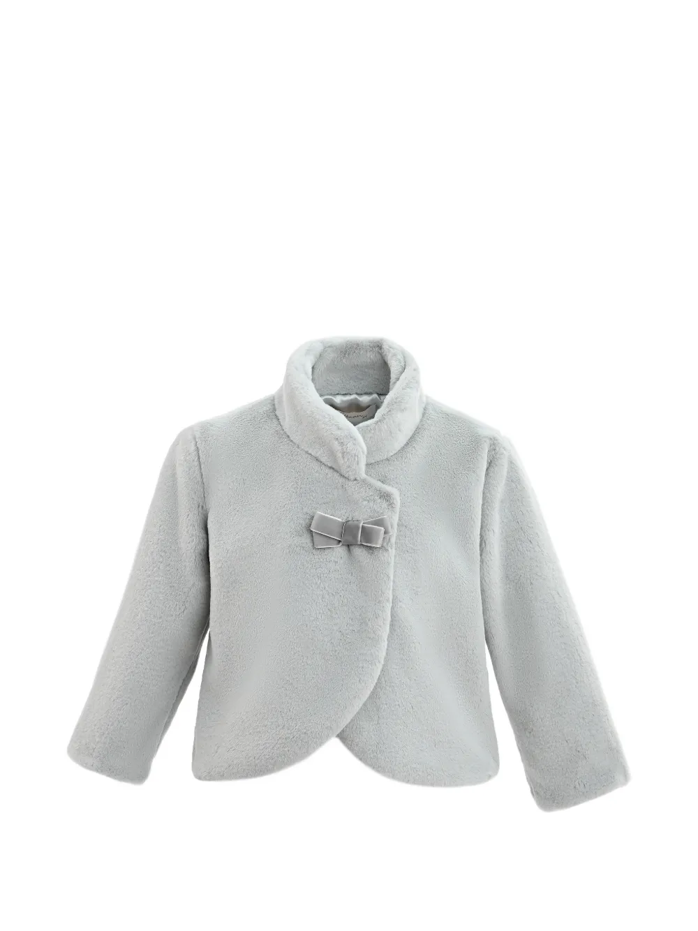 Tulleen plush asymmetrical coat - Grigio