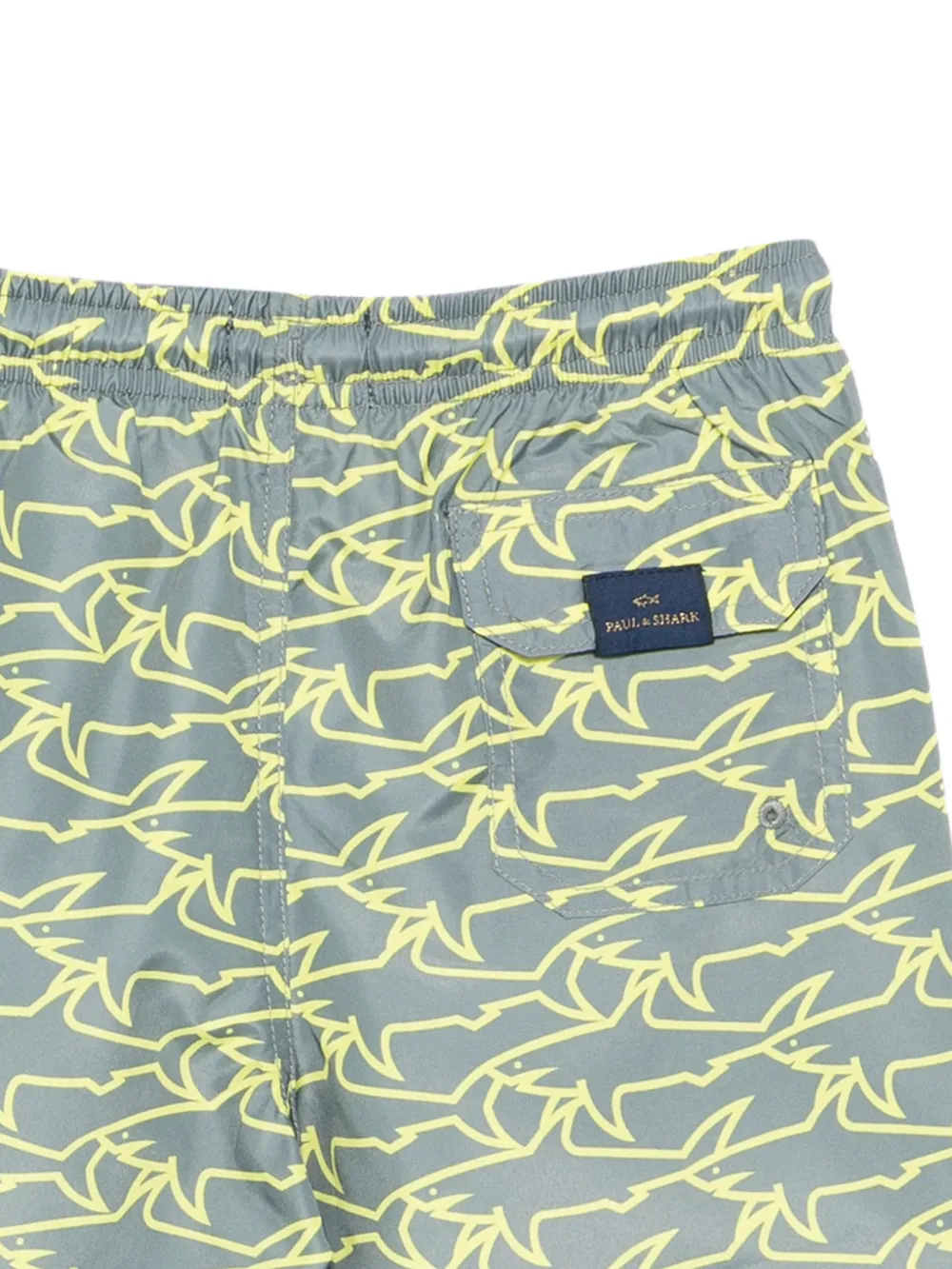Paul & Shark Junior Zwembroek met haai-patroon Groen