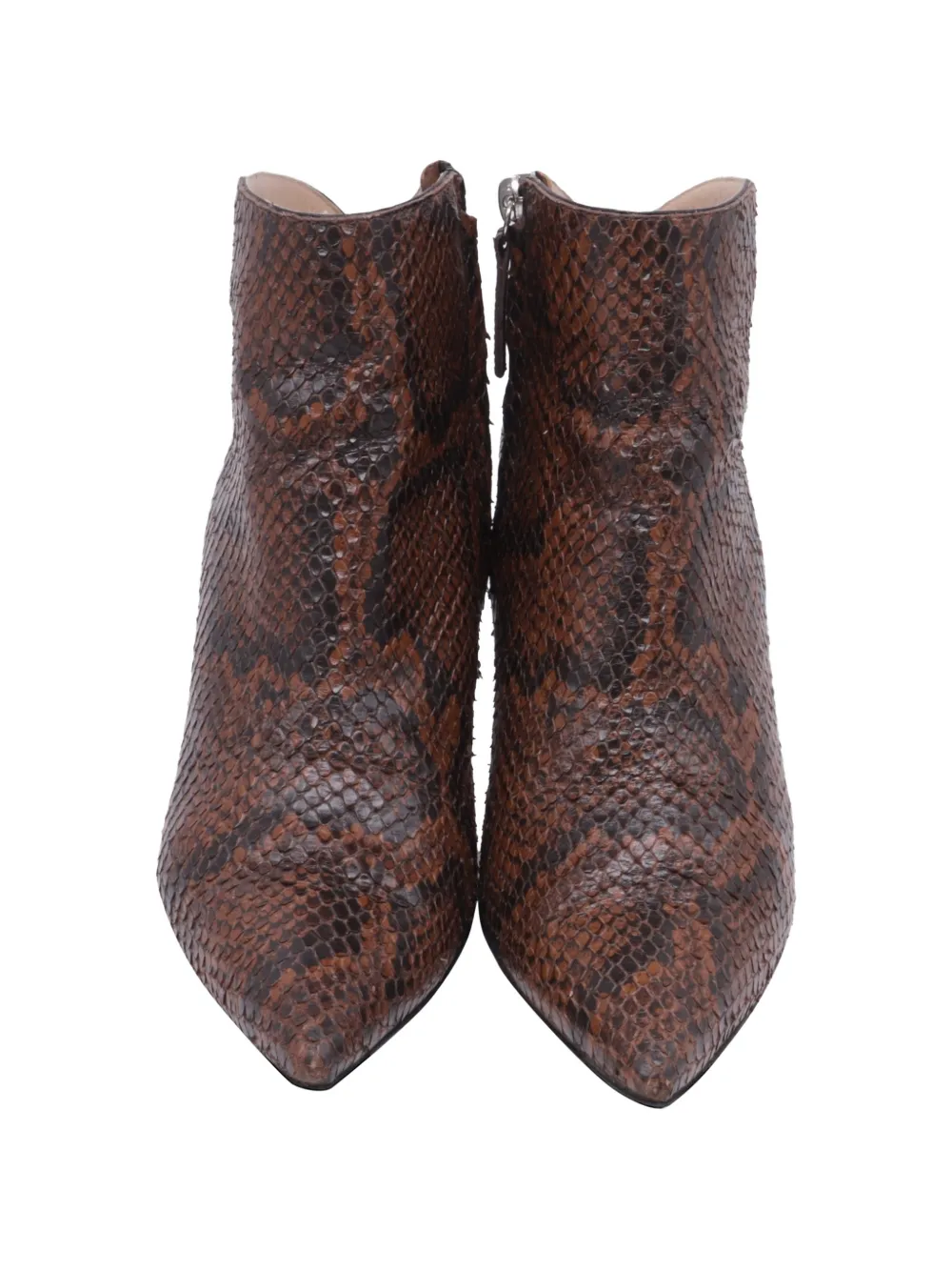Giuseppe Zanotti Vintage snakeskin-effect leather ankle boots - Marrone