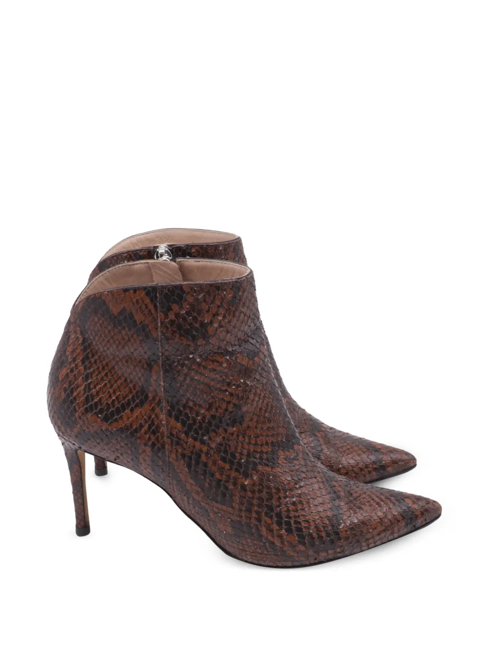 Giuseppe Zanotti Vintage snakeskin-effect leather ankle boots - Braun