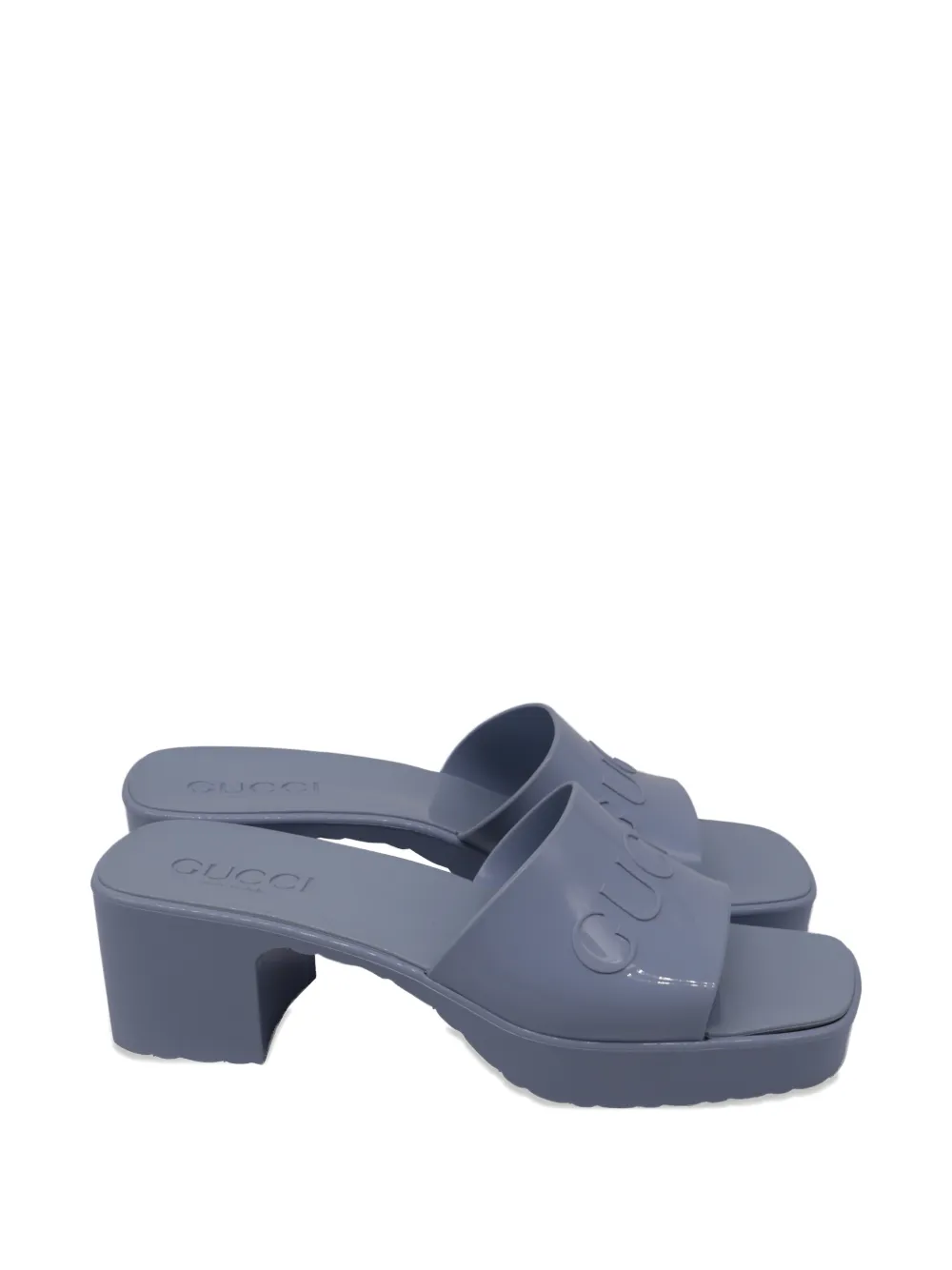 Gucci Pre-Owned embossed-logo sandals - Blu