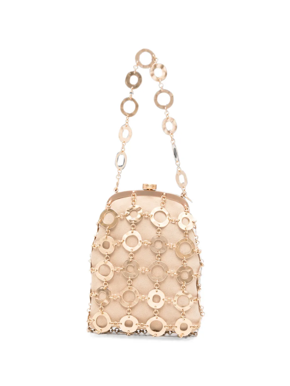 Cult Gaia Brielle ring-embellished clutch bag - Nude