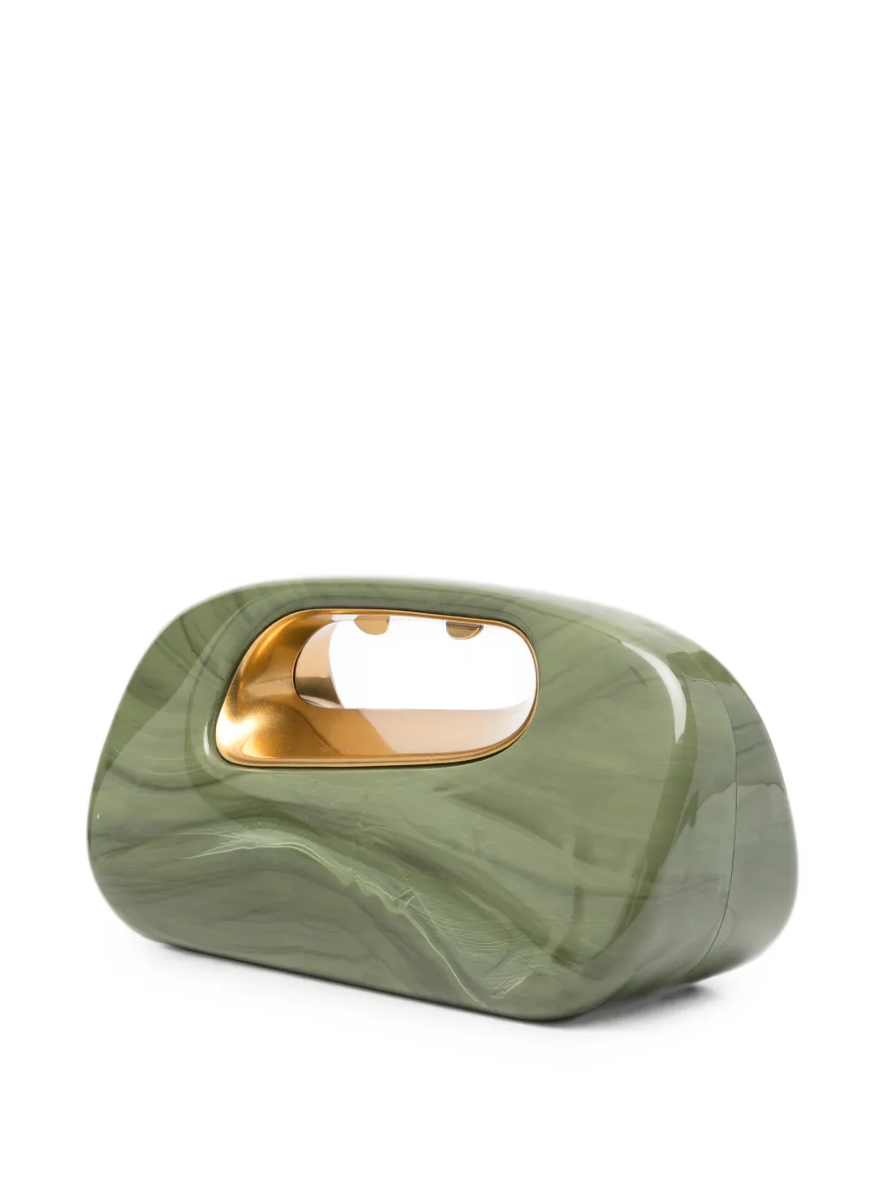 Cult Gaia Amara clutch met marmer Groen