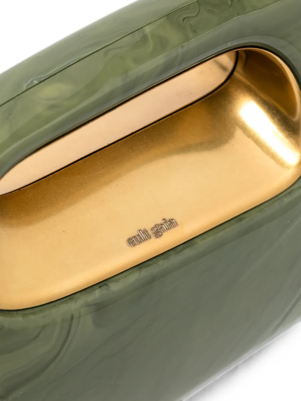 Cult Gaia Amara clutch met marmer Groen
