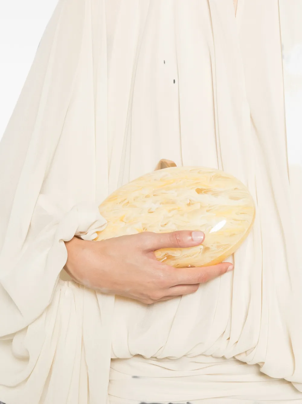 Cult Gaia Eviana clutch met marmer-effect Geel