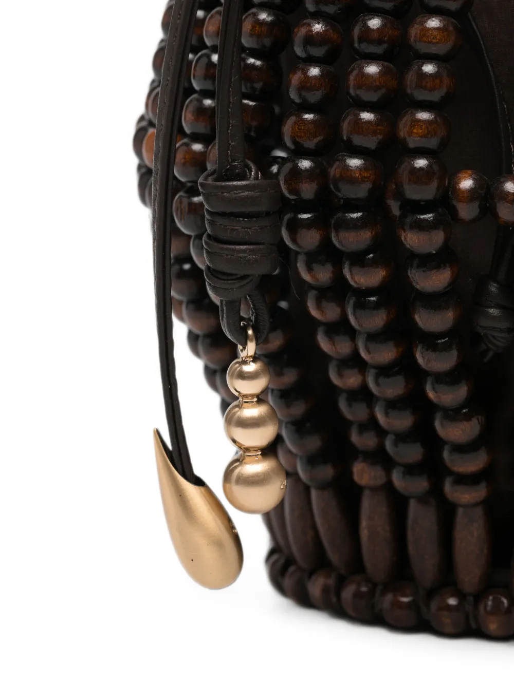 Cult Gaia Lanterna bucket-tas met kralen Bruin