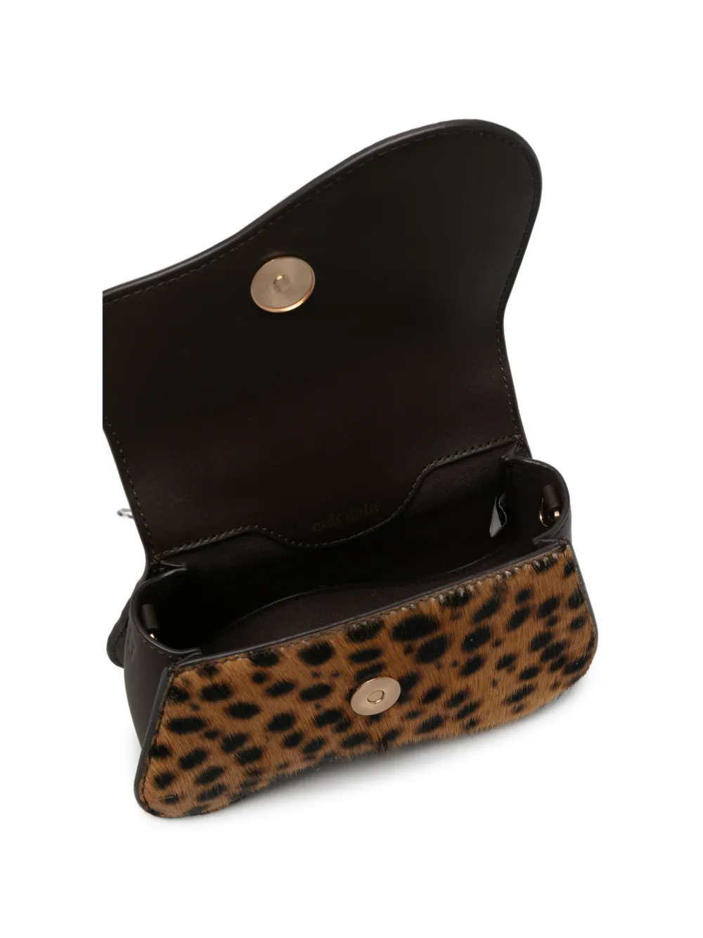 Cult Gaia Kazia Nano mini-crossbodytas met luipaardprint Beige