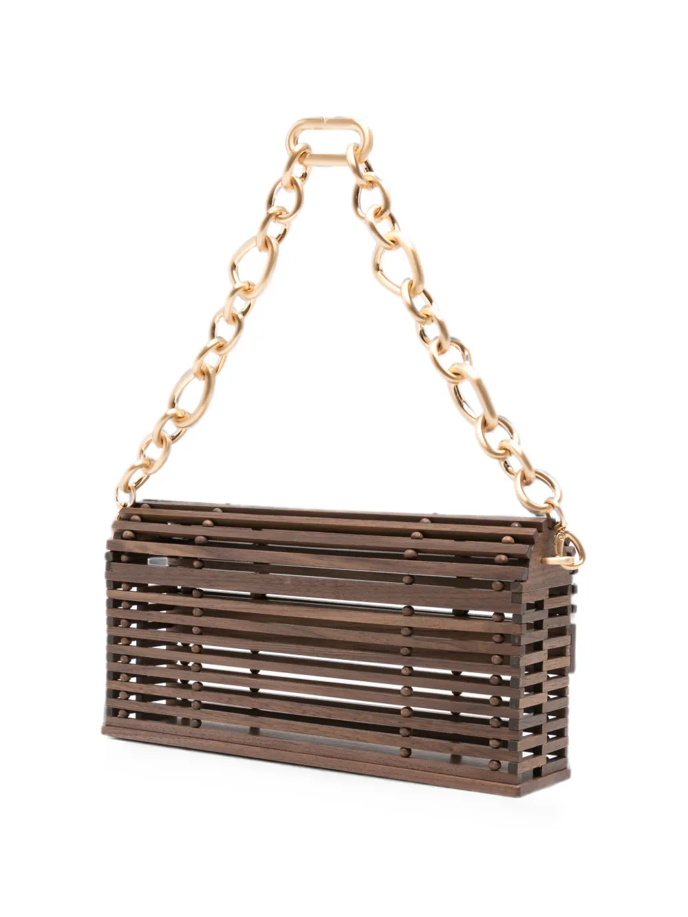 Cult Gaia Sylvie schoudertas met schakelketting Bruin