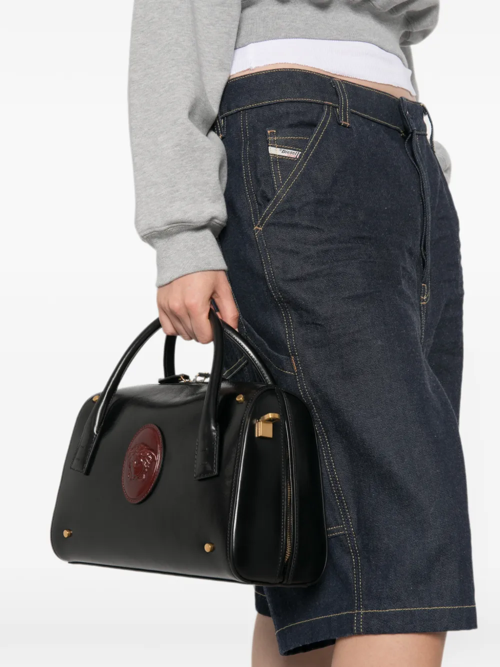 Versace Medium Boston Medusa shopper Zwart