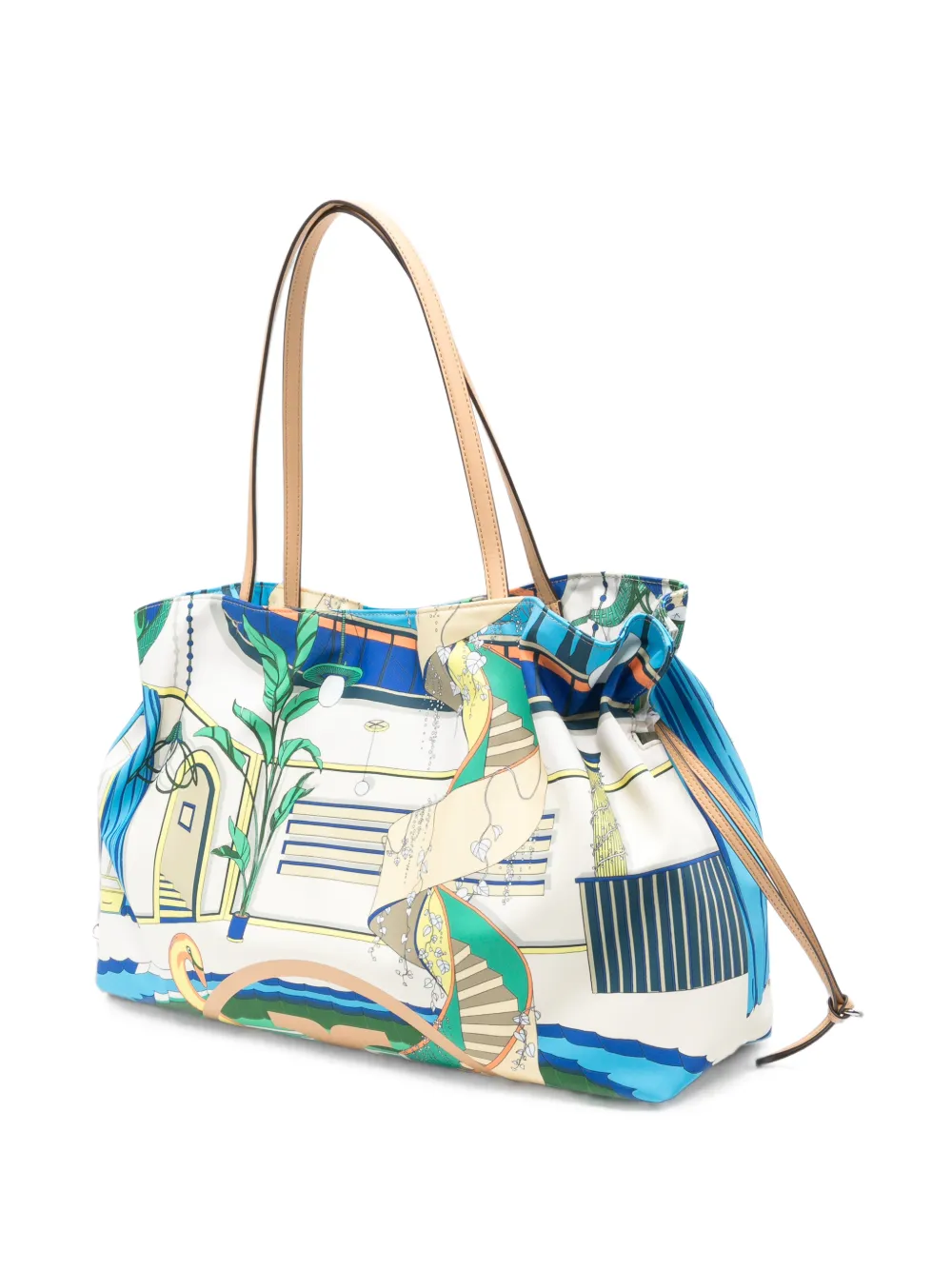 Tory Burch Ella shopper met print Wit