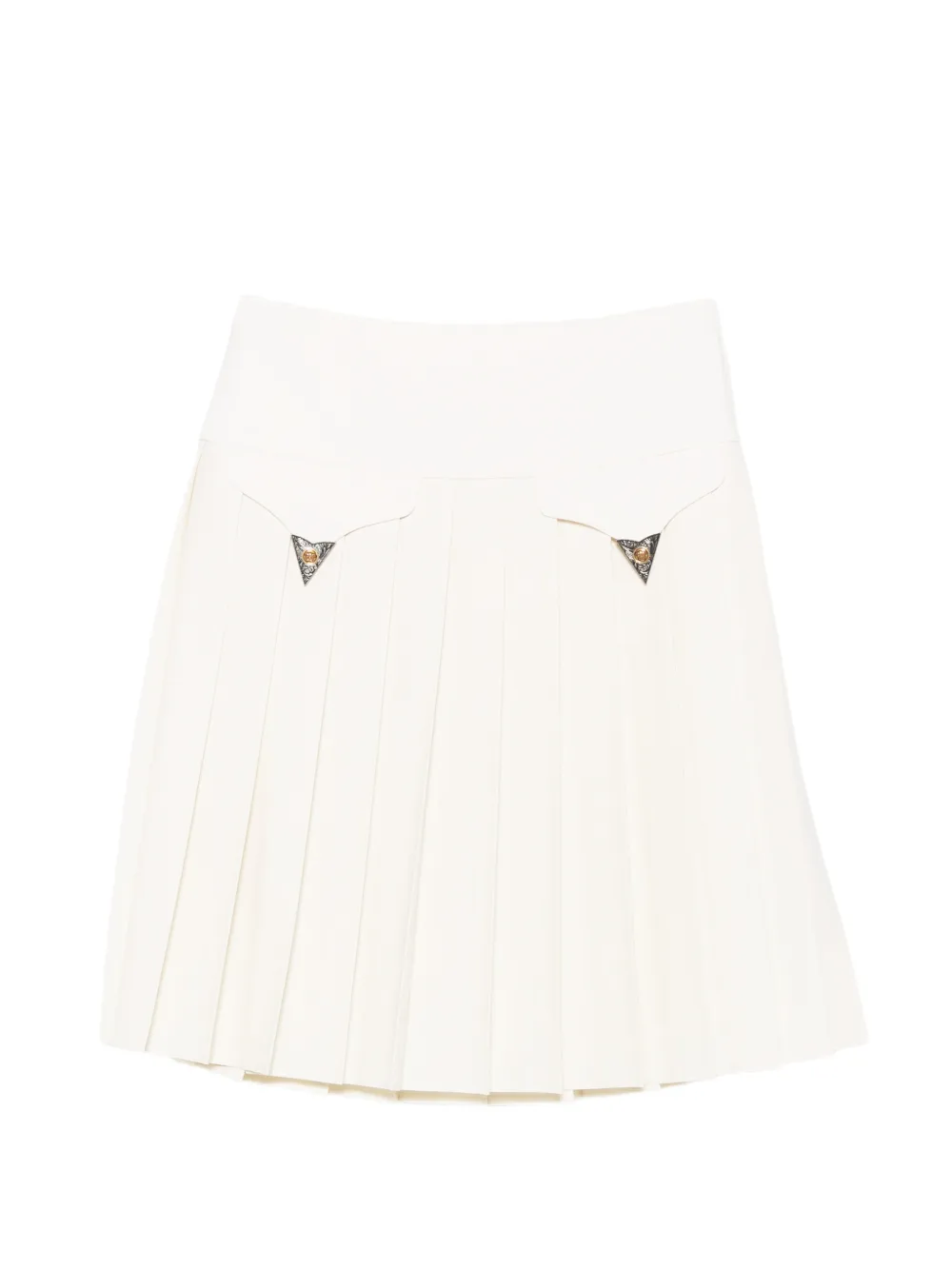 Versace Medusa-head pleated mini skirt - Toni neutri
