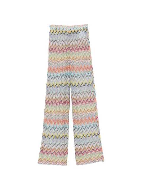 Missoni pantalon en maille à motif zig-zag