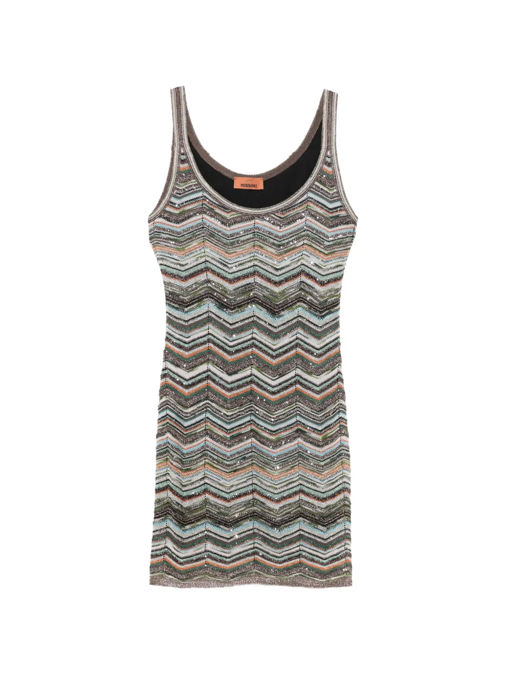 Missoni zigzag-knit mini dress - Grigio