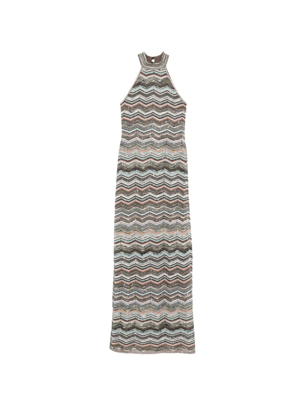 Missoni zigzag-pattern maxi dress - Toni neutri
