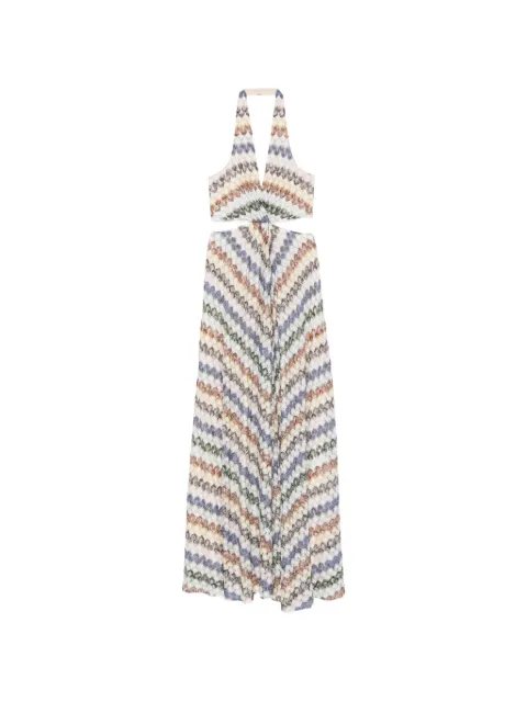 Missoni zigzag-knit cutout maxi dress