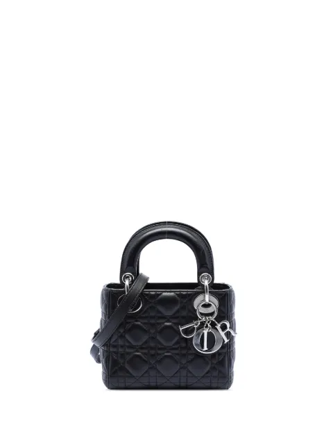 Christian Dior Pre-Owned bolsa satchel Lady Dior Cannage mini de piel de cordero 2016