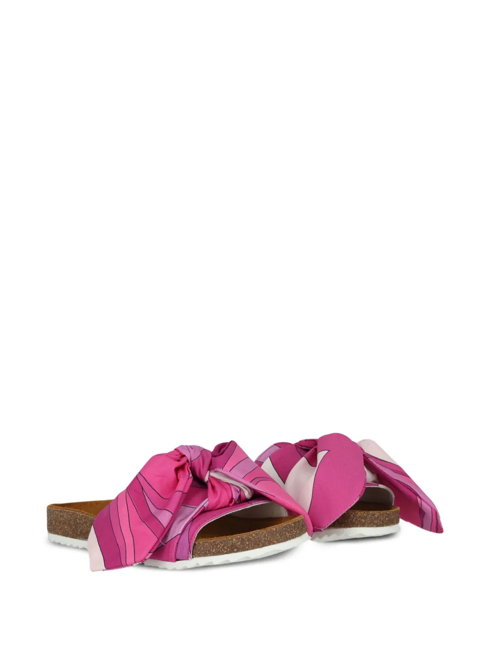 PUCCI Junior bow printed sandals - Rosa
