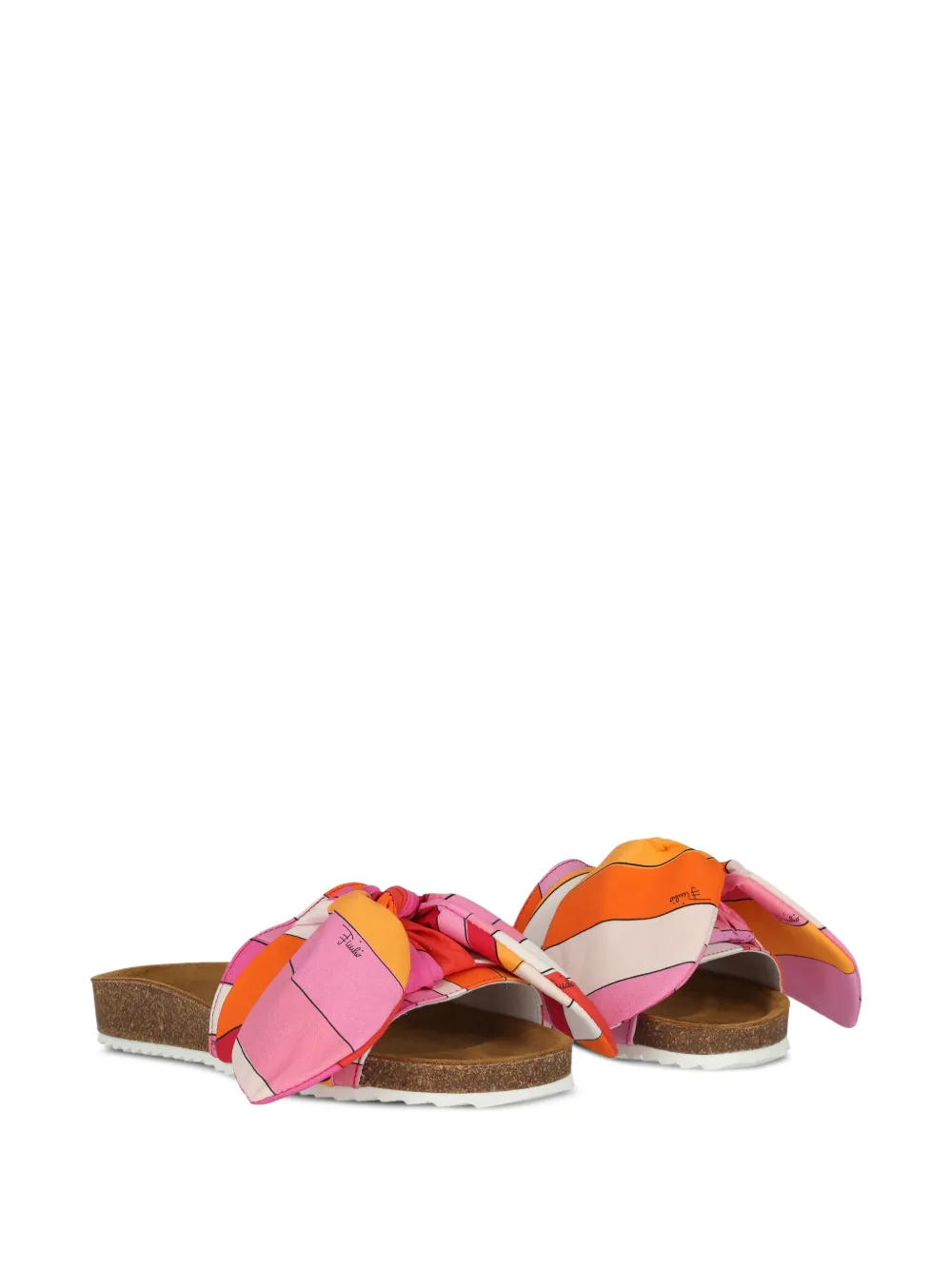 PUCCI Junior printed bow sandals - Rosa