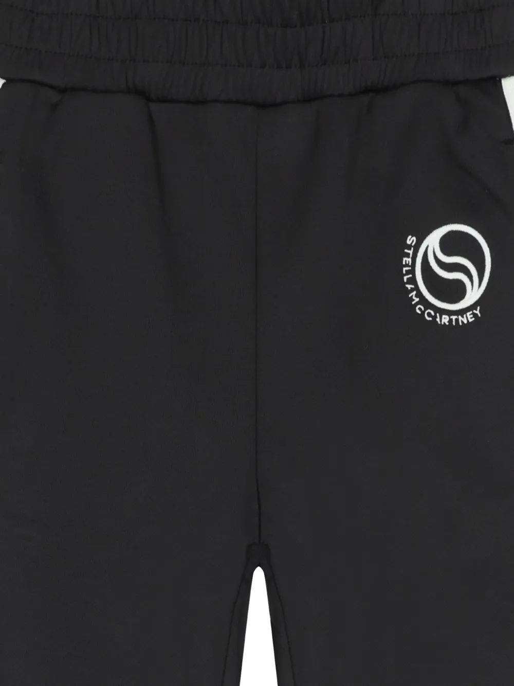 Stella McCartney Kids Trainingsbroek met zijstreep en logodetail Zwart