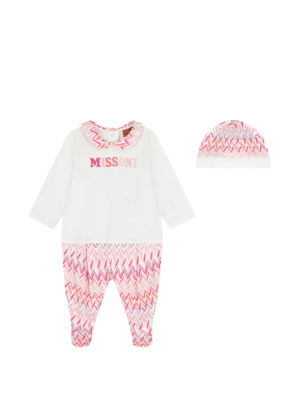 Missoni Kids zig-zag babygrow set (set of two) - Weiß