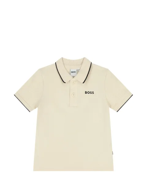 BOSS Kidswear contrasting-trim polo shirt