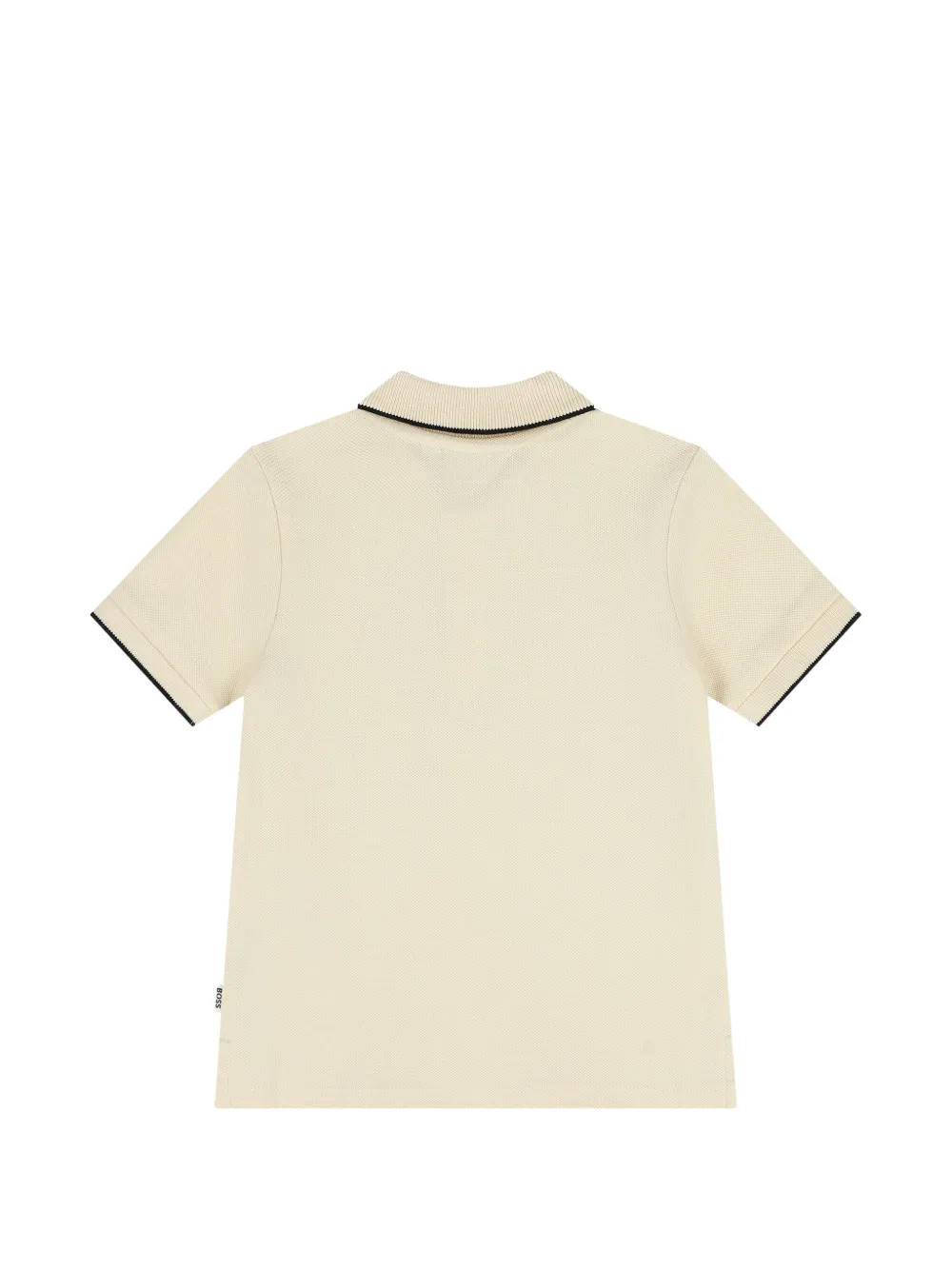 BOSS Kidswear Poloshirt met contrasterende afwerking Beige