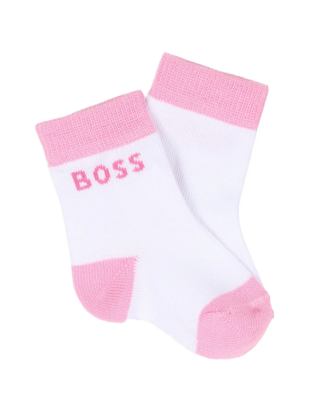 BOSS Kidswear Sokken met logo-jacquard Roze