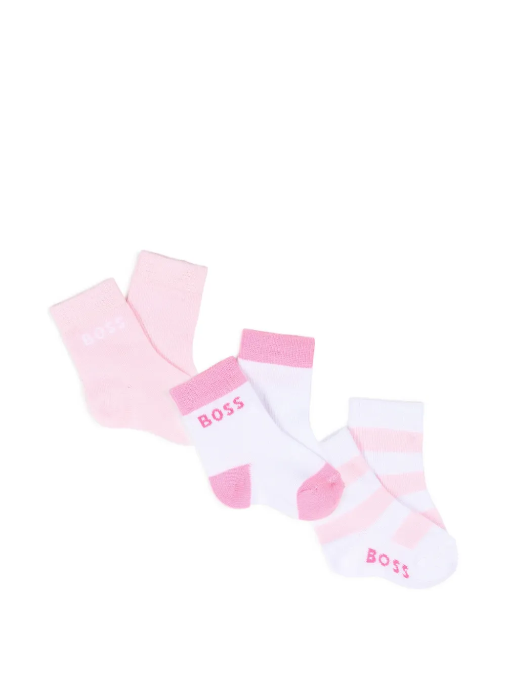 BOSS Kidswear logo-jacquard socks - Pink