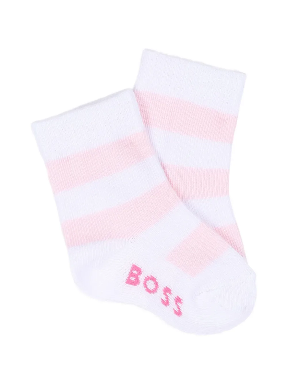 BOSS Kidswear Sokken met logo-jacquard Roze