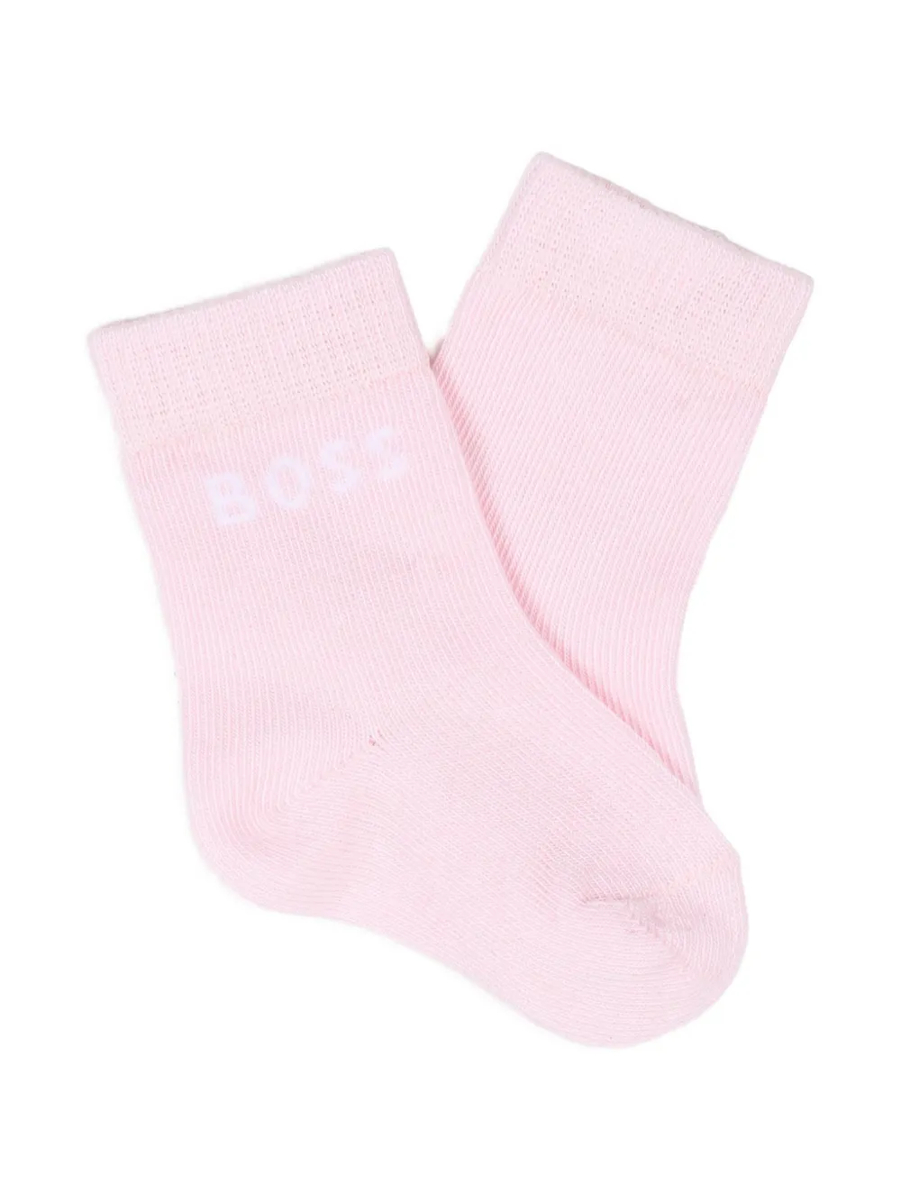 BOSS Kidswear Sokken met logo-jacquard Roze