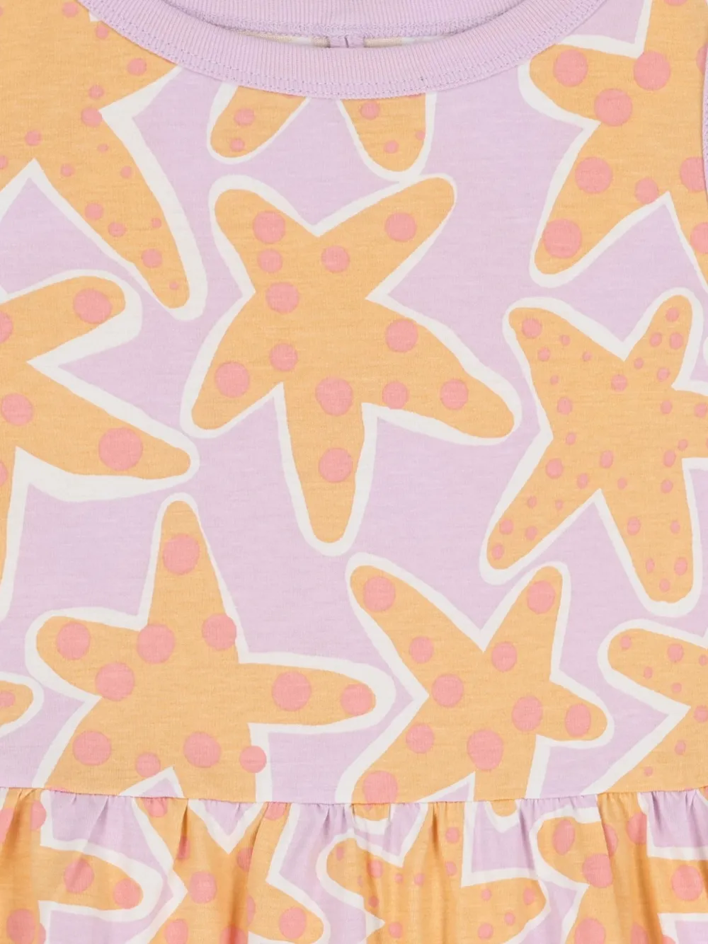 Stella McCartney Kids Jurk met zeesterprint Paars